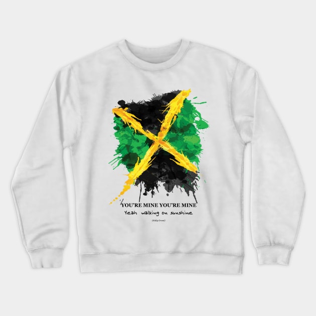 Reggae Walking on Sunshine Crewneck Sweatshirt by PAUL BOND CREATIVE